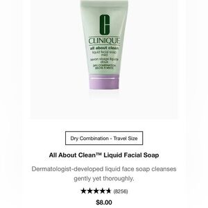 Clinique All About Clean Liquid Facial Soap - Green and Lavender 30ML